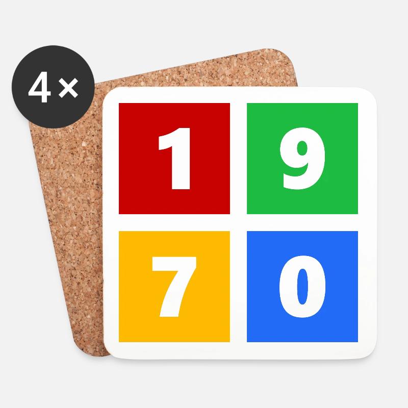 1970 - Untersetzer (4er-Set) - Weiß