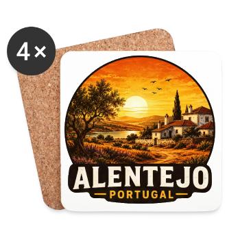 Alentejo Urlaub Portugal Mediterran Atlantik  - Untersetzer (4er-Set) - Weiß - Vorne
