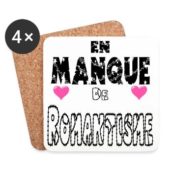En Manque de Romantisme - Dessous de verre (lot de 4) - blanc - Devant