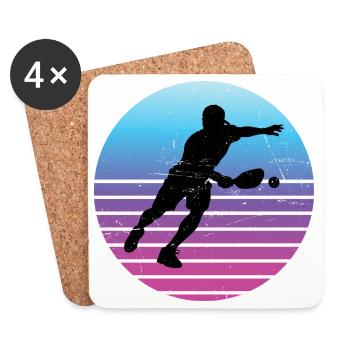 Pickleballer Geschenkidee für Pickleballsport Fans - Untersetzer (4er-Set) - Weiß - Vorne