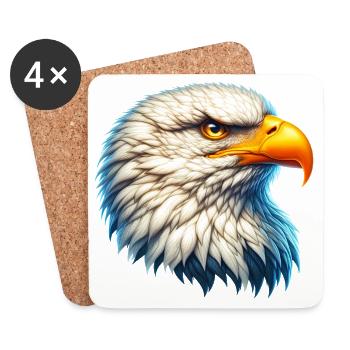 eagle - Coasters (set of 4) - white - Front