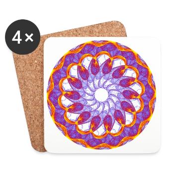 Solar Echo – in the Heart of Light - Coasters (set of 4) - white - Front