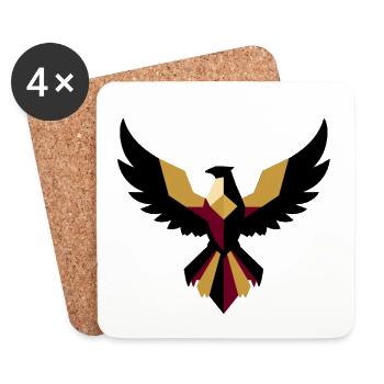 Minimal Phoenix Bold Myth Streetwear - Coasters (set of 4) - white - Front