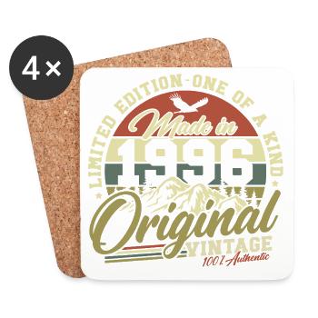 Original 1996 Vintage Vintage Birthday Gift - Coasters (set of 4) - white - Front