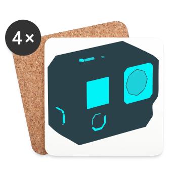 Action Camera Drone Icon - Coasters (set of 4) - white - Front