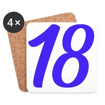 18- - Coasters (set of 4) - white - Front