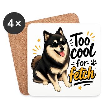Too Cool Finnish Lapphund - Coasters (set of 4) - white - Front