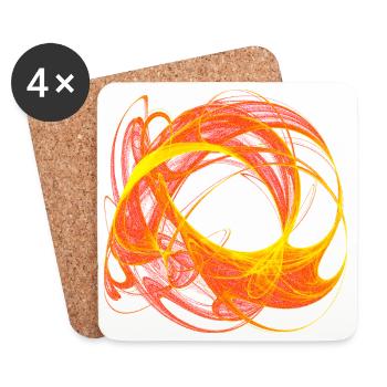Chaosglut – Chaos Theory - Coasters (set of 4) - white - Front