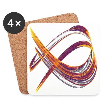 Golden Chaos Ride – Chaos Theory - Coasters (set of 4) - white - Front