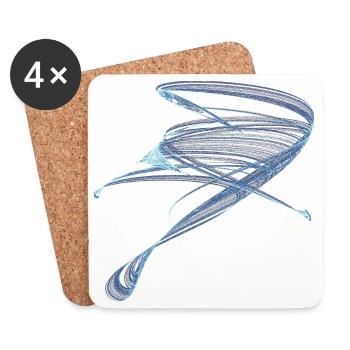 The Secret Railway – Chaos Theory - Coasters (set of 4) - white - Front