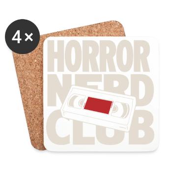 Horror Nerd Club VHS - Coasters (set of 4) - white - Front