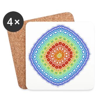 Kathedrale des Chaos – Fractal Geometry - Untersetzer (4er-Set) - Weiß - Vorne