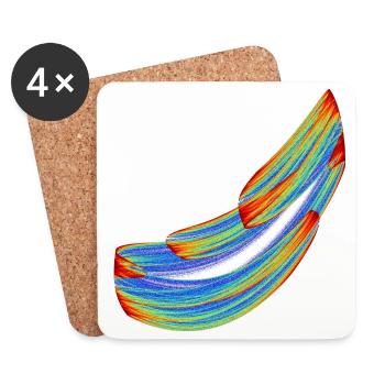 Silk Tracks of Chaos – Chaos Theory - Coasters (set of 4) - white - Front