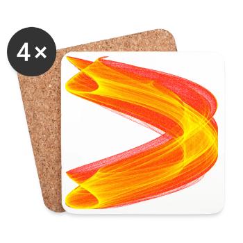 Golden Dynamics – Chaos Theory - Coasters (set of 4) - white - Front