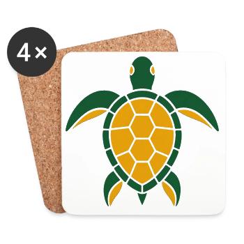 Turtle Summer - Coasters (set of 4) - white - Front