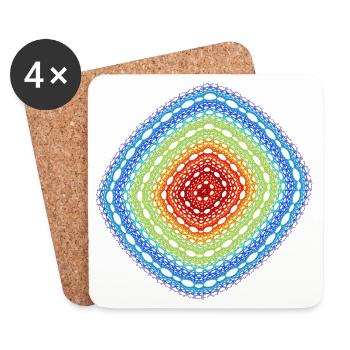 Orb of Chaos – Strange Attractor - Coasters (set of 4) - white - Front