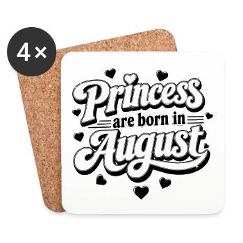 Girl Design Lettering Typografie - Untersetzer (4er-Set) - Weiß - Vorne