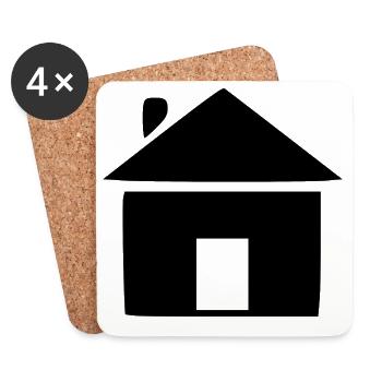 House - Coasters (set of 4) - white - Front