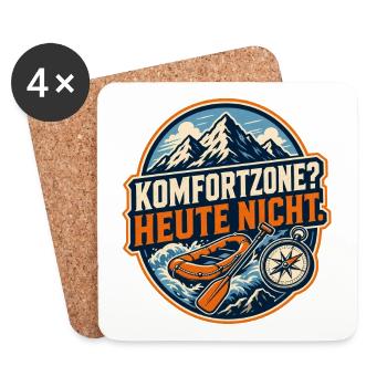Komfortzone Heute Nicht - Untersetzer (4er-Set) - Weiß - Vorne
