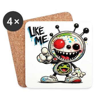 Like Me - Untersetzer (4er-Set) - Weiß - Vorne