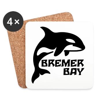 Bremer Bay Orca - Untersetzer (4er-Set) - Weiß - Vorne