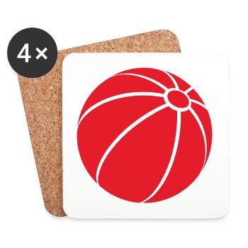 Beachball - Untersetzer (4er-Set) - Weiß - Vorne