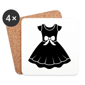 Baby Girl Kleid - Untersetzer (4er-Set) - Weiß - Vorne
