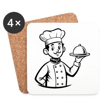 Chefkoch - Untersetzer (4er-Set) - Weiß - Vorne