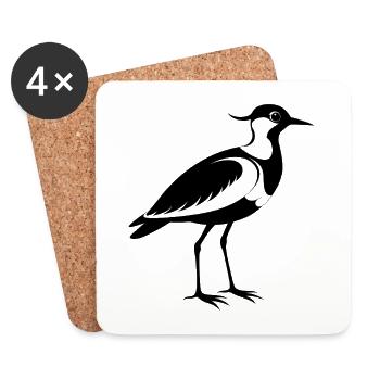 Kiebitvogel - Untersetzer (4er-Set) - Weiß - Vorne