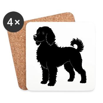 Labradoodle - Untersetzer (4er-Set) - Weiß - Vorne