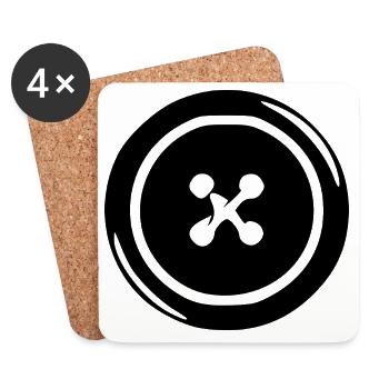Handarbeit Knopf Geschenk Näherin - Untersetzer (4er-Set) - Weiß - Vorne