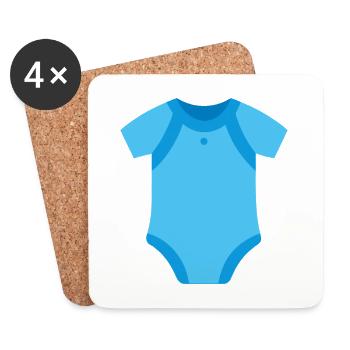 Baby Onesie - Coasters (set of 4) - white - Front