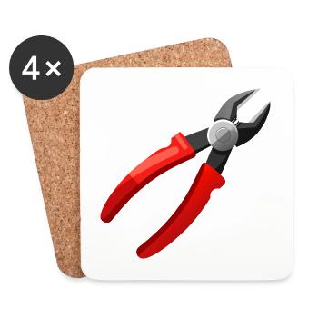 Pliers - Coasters (set of 4) - white - Front