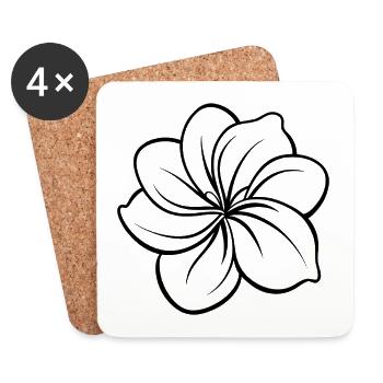 Puakenikeni - Coasters (set of 4) - white - Front