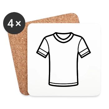 T-shirt - Dessous de verre (lot de 4) - blanc - Devant