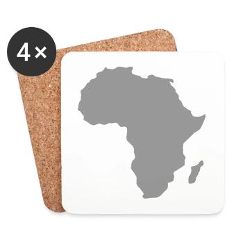 Karte von Afrika - Untersetzer (4er-Set) - Weiß - Vorne