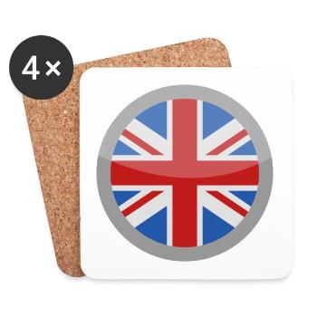 Flagge Großbritanniens - Untersetzer (4er-Set) - Weiß - Vorne