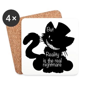 But Reality is… (Bella Donna‘s wicked world) - Untersetzer (4er-Set) - Weiß - Vorne