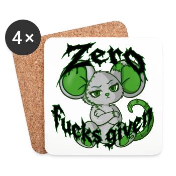 Zero fucks given (Bella Donna‘s wicked world) - Untersetzer (4er-Set) - Weiß - Vorne