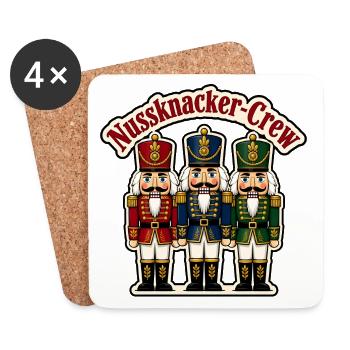 Nussknacker Crew Weihnachten Soldaten Vektor Shirt - Untersetzer (4er-Set) - Weiß - Vorne