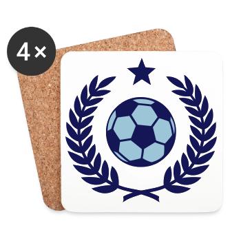Laurel wreath (football) 02 - Coasters (set of 4) - white - Front