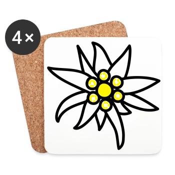 Edelweiss - Coasters (set of 4) - white - Front
