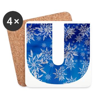 blue winter u - Coasters (set of 4) - white - Front
