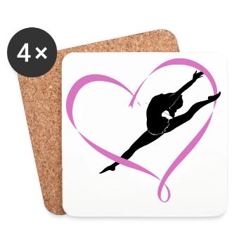 Danser - Dessous de verre (lot de 4) - blanc - Devant