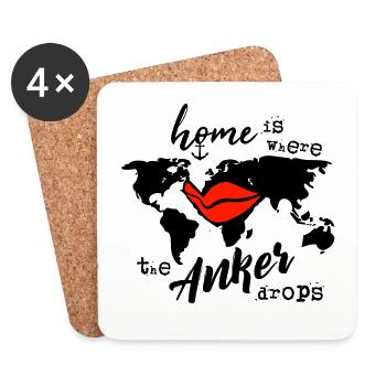 home is where the anker drops - Untersetzer (4er-Set) - Weiß - Vorne