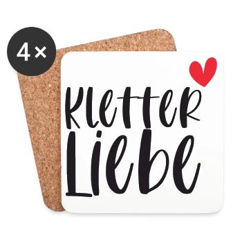 Klettern Kletterliebe Alpen Berge Geschenk - Untersetzer (4er-Set) - Weiß - Vorne