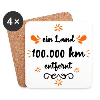 Politik-Spruch - Untersetzer (4er-Set) - Weiß - Vorne