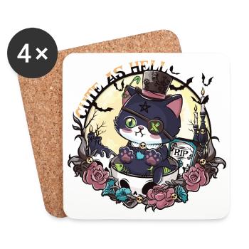 The awakening of Catleman Jack - Coasters (set of 4) - white - Front