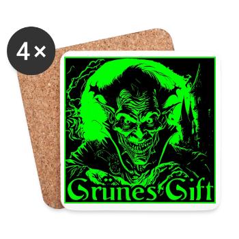 Dracula, grünes Gift - Untersetzer (4er-Set) - Weiß - Vorne