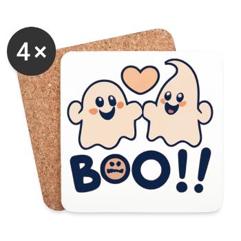 Hou - Dessous de verre (lot de 4) - blanc - Devant